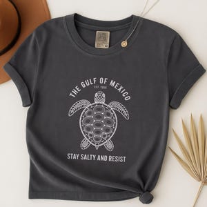 Comfort Colors Gulf of Mexico Stay Salty Resistance Shirt, Gulf Coast Tee, Anti Trump Tshirt, Democrat Gift, Mexico Beach Shirt, Protest Tee