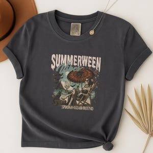 Summerween Shirt, Halloween Shirt, Summer Halloween TShirt, Spooky Summerween Tee, Vintage Horror Shirt, Skeleton Tshirt, Funny Ghoul Autumn