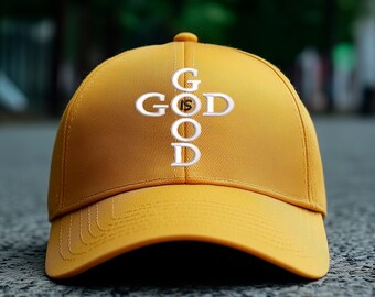 God Is Good Cross Embroidery Design – Christian Custom Faith Quote, Religious Machine Embroidery Pattern Formats DST PES Jef HUS