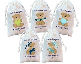 Teddy Bear Party Favor Bags: Baby Shower Goodie Bags