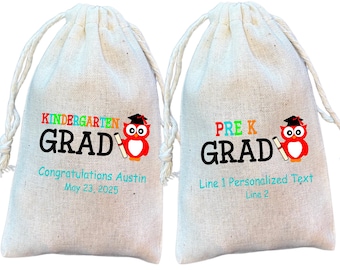 Personalized Pre-K Graduation Favor Bags: Owl Design