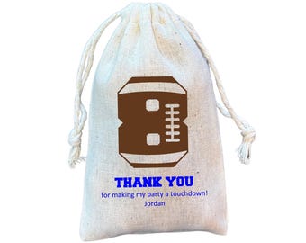 Personalized Football Party Favor Bag: Birthday Goodie Bag