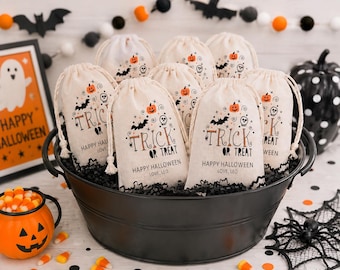 Personalized Halloween Favor Bag: Trick or Treat Goodie Bag