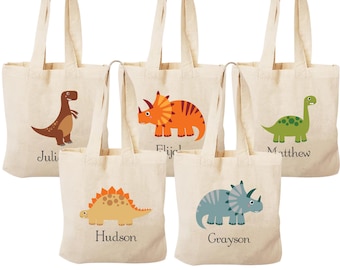Personalized Dinosaur Party Favor Bags: Dino Baby Shower Goodie Bags