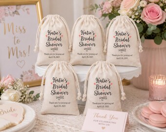 Personalized Bridal Shower Favor Bags: Custom Goodie Bags