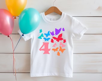 Butterfly Themed Birthday T-Shirt or Baby Bodysuit