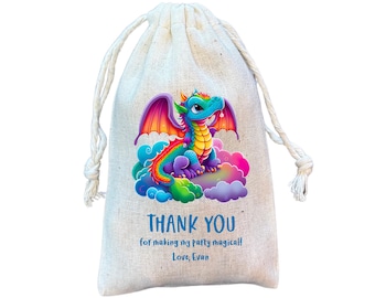 Dragon Party Favor Bags: Rainbow Cloud Goodie Bags