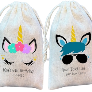 Pochettes cadeaux personnalisées licorne : pochettes cadeaux pour baby shower