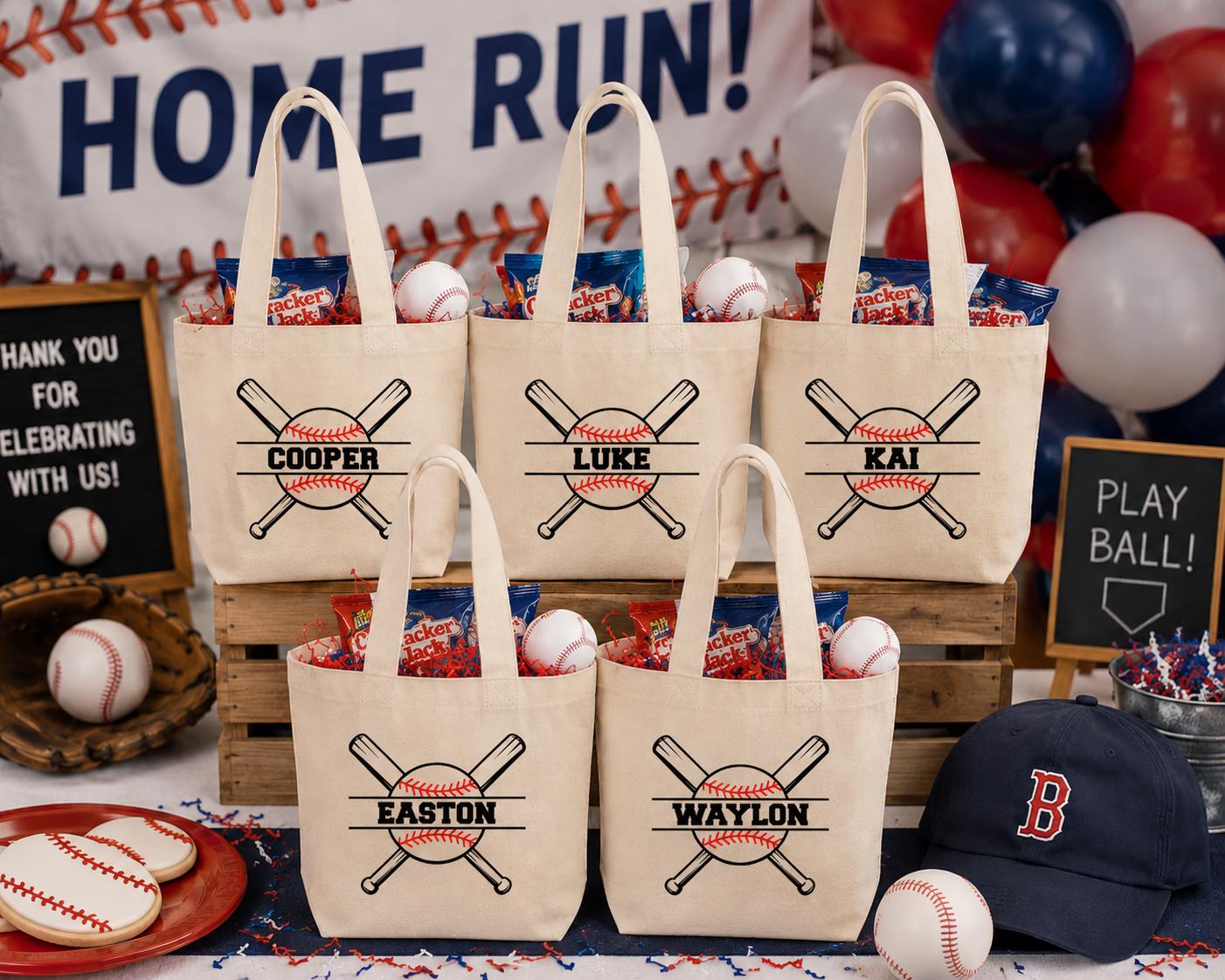 Personalized Baseball Favor Bags