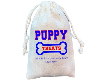 Custom Puppy Party Favor Bags: Dog Treat Goodie Bags