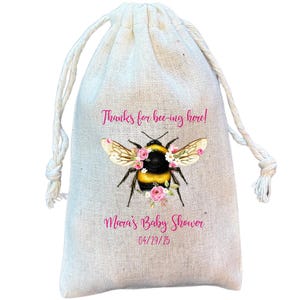 Honey Bee Party Favor Bags: Reusable Cotton Goodie Bags