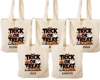 Personalized Halloween Trick or Treat Mini Tote Bag