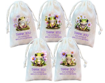 Frog Favor Bags: Birthday Party, Baby Shower Goodie Bags