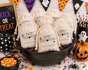 Personalized Halloween Favor Bag: Kids' Trick or Treat Goodie Bag