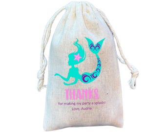 Mermaid Party Favor Bags: Beach Goodie Bags, Under the Sea Birthday - Etsy