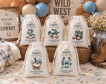 Western Baby Shower Favor Bags: Little Cowboy Goodie Bags