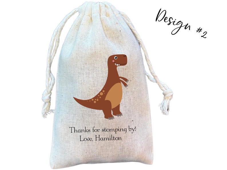 Dinosaur Party Favor Bags: Dino Birthday Goodie Bags design 2