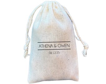 Personalized Wedding Favor Bags: Minimalist Treat Bags