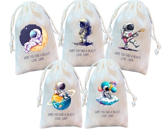 Astronaut Party Favor Bags: Outer Space Birthday Goodie Bags