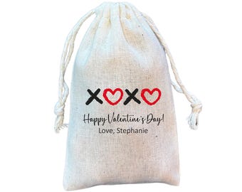 Personalized Valentine's Day Favor Bags: XOXO Goodie Bags