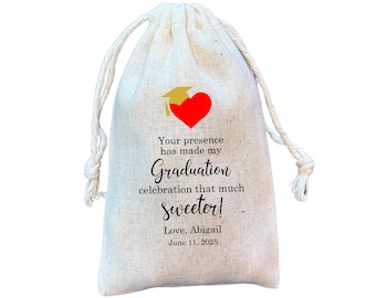 Personalized Graduation Favor Bags: Custom Treat Bags