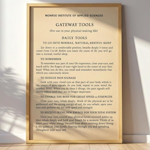 CIA Declassified Document Art Print: Gateway Tools (Digital Download)