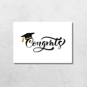 Elegant Graduation Card: Minimalist Congrats Design (Digital Download)