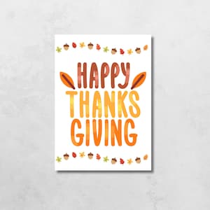 Printable Thanksgiving Card, Card for Thanksgiving, Happy Thanksgiving Card, Thanksgiving Greeting Cards, Friendsgiving Cards, Modern Card