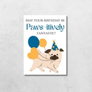 Druckbare Geburtstagskarte, Digitale Geburtstagskarten, Geburtstagskarte druckbar, druckbare alles Gute zum Geburtstagkarten, Geburtstagskarte Digital, Hundekarte