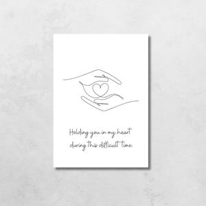 Printable Sympathy Card, Card for Condolences, Encouragement Card, Inspirational Card,  Friend Card, Thinking of You, Sorry for Your Loss