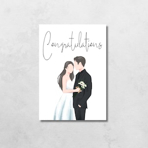Hochzeitskarte zum Ausdrucken, Glückwunschkarte für Braut und Bräutigam, Moderne Hochzeitskarte, Hochzeitskarte, Karte zum Hochzeitstag