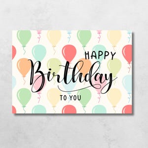 Tarjeta de cumpleaños imprimible, tarjetas de cumpleaños digitales, tarjeta de cumpleaños imprimible, tarjetas de feliz cumpleaños imprimibles, tarjeta de cumpleaños digital