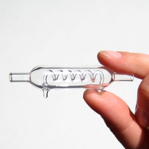 Miniature Condenser Tube, Hand Blown Glass