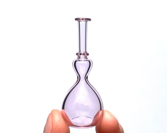 Miniatur Glasflasche in Pink