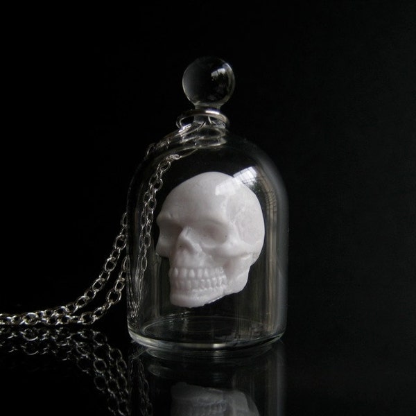 Skull in a Glass Jar Necklace