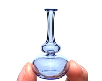 Miniature Bottle in Blue, Hand Blown Glass