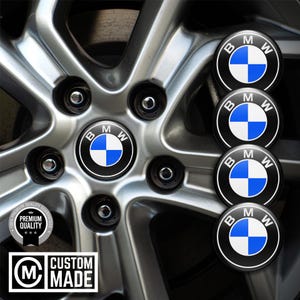 BMW Center Caps Stickers |Domed Rim Decals | BMW Hub Cap Badges |3M Car Wheel Center Caps| BMW M Sport Wheel Emblem Stickers-110 Logo Models