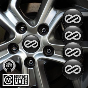 Enkei Center Caps Stickers | Domed Rim Decals | Enkei  Hub Cap Badges | 3M Car Wheel Center Caps| Wheel Emblem Stickers- 77 Logo Models