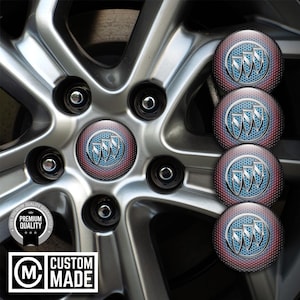 Buick Center Caps Stickers | Domed Rim Decals | Buick Hub Cap Badges | 3M Car Wheel Center Caps| Wheel Emblem Stickers- 18 Logo Models