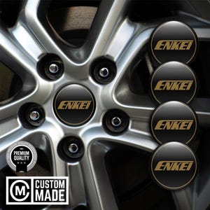 Enkei Center Caps Stickers | Domed Rim Decals | Enkei Hub Cap Badges | 3M Car Wheel Center Caps| Wheel Emblem Stickers- 77 Logo Models