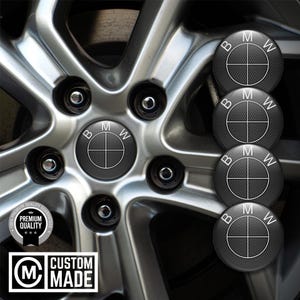 BMW Center Caps Stickers |Domed Rim Decals | BMW Hub Cap Badges |3M Car Wheel Center Caps| BMW M Sport Wheel Emblem Stickers-110 Logo Models