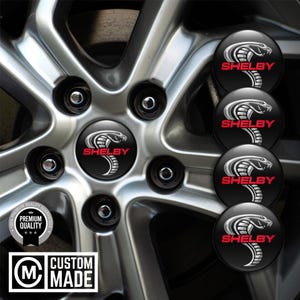 Shelby Center Caps Stickers  | Cobra Domed Rim Decals | Hub Cap Badges | 3M Car Wheel Center Caps/ Wheel Emblem Stickers- 81 Logo Models