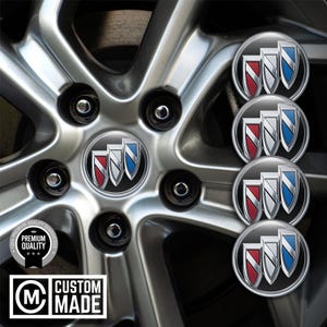 Buick Center Caps Stickers | Buick Domed Rim Decals | Hub Cap Badges | 3M Car Wheel Center Caps| Buick Wheel Emblem Stickers- 18 Logo Models