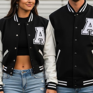 Custom Varsity Jacket – Personalized Letterman Jackets Bulk & Single | Chenille / Simple Embroidery | Team, School, Logo, Name