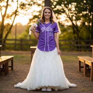 football jersey wedding dress Bridal Football Jersey