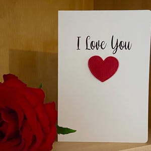 Carte 3D Je t'aime. Carte de Saint-Valentin ou juste pour dire je t'aime.