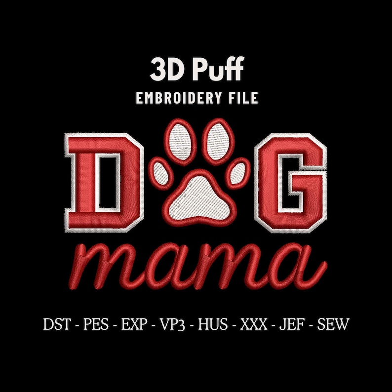 Dog Mama 3D Puff Embroidery Machine Design File for Hats, Trendy Embroidery, MOM PES Files, Custom Pet Embroidery Digitizing, Bucket Hat

hockey mom, dance mom, bonus mom, band mom, duck mom, mom bucks, corgi mom, panther mom, senior mom, nude mom, autism mom, pilot mom, queen mom, pitbull mom, overstimulated mom, frenchie mom, chihuahua mom, dear mom, mom handprint, gym mom, mom bun, feral mom, mom slippers, cherry mom, bluey mom, foster mom, bulldog mom, aussie mom