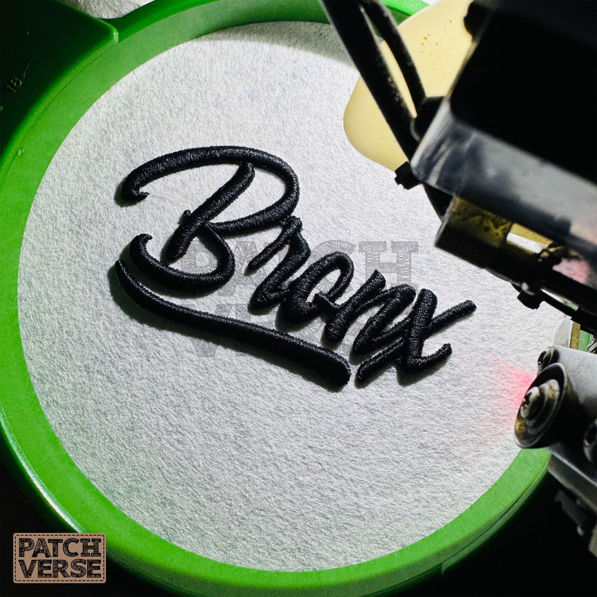 Bronx Script Font Bronx 3D Script Embroidery Machine Design File for Caps, Puff ...