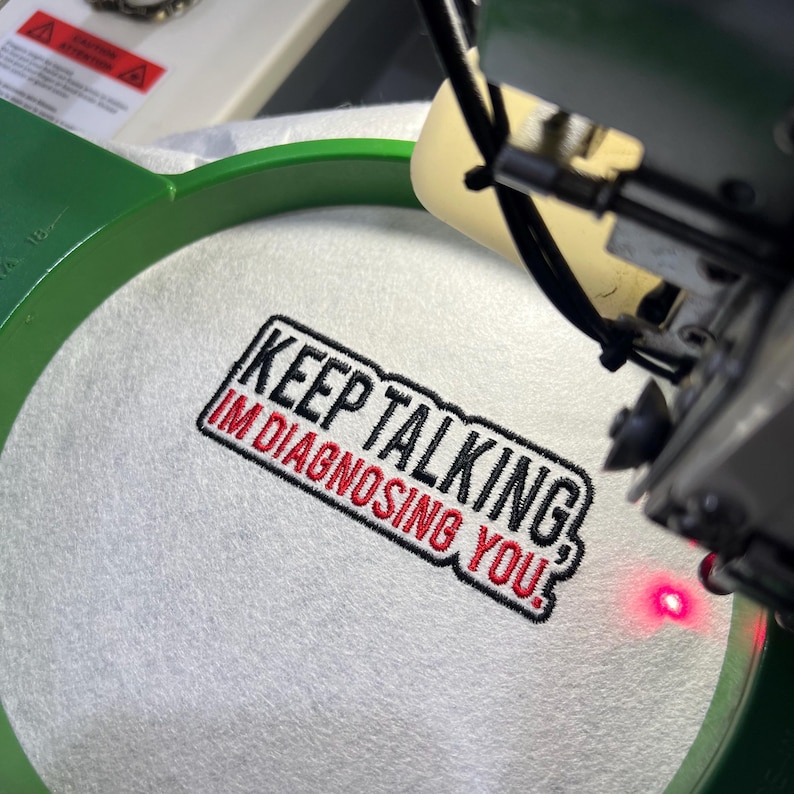 Keep Talking Embroidery Patch Machine Design File for Caps, Trendy Embroidery, Funny Embroidered Patch Custom Dad & Trucker Hat PES DST

embroidery digitizing service, personalized embroidery designing services, embroidery machine designs, custom patches, personalized embroidered patches