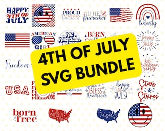 4th of July SVG Bundle | 28 Patriotic PNG America 250th Anniversary Shirt Tumbler Cricut